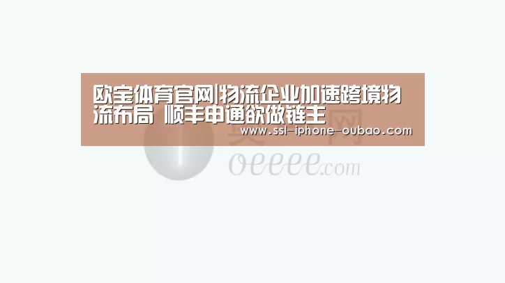 欧宝体育官网|物流企业加速跨境物流布局 顺丰申通欲做链主(图4) 欧宝